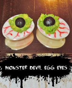 
                        
                            spooky and health Monster deviled egg eyes halloween recipe idea
                        
                    