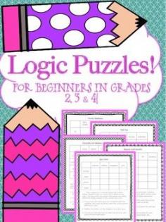 
                        
                            Logic Puzzles For Beginners!  Set of 5  Great For Critical Thinking!
                        
                    