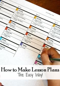 How to make lesson plans the easy way!