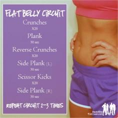 
                        
                            It is important to have overall strength and that includes your core...so we introduce to you our Flat Belly ab workout circuit! You can add this to the end of one of your weight workouts or do it on your rest day.
                        
                    