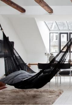 indoor hammock.