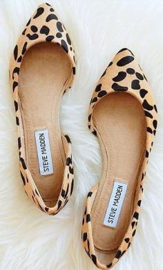 Love these Steve Madden leopard print flats! #shoes #style