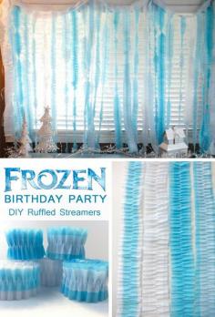 
                        
                            Disney Frozen DIY Ruffled Streamers - perfect for a party!
                        
                    