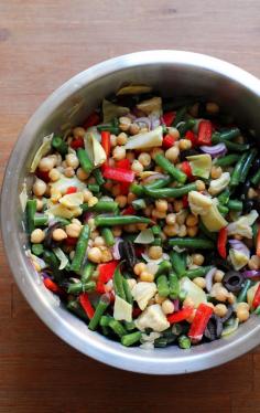 The flavors of the Mediterranean come together in this chickpea nicoise salad – a vegetarian take on the French classic!