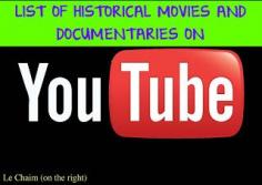 List of Historical Movies & Documentaries on YouTube - for all ages (mostly middle school and high school, but some for younger kids)