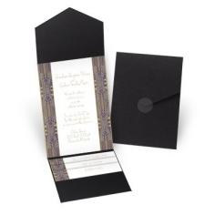 Grand Presentation Pocket Wedding Invitation - Black at Invitations By Dawn