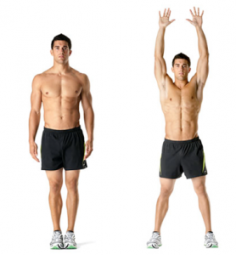Lower abs exercise: Jumping jack exercise
