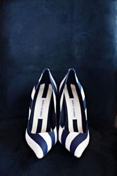 Striped Manolo Blahniks..