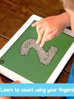Kids count by number of fingers touching the screen and the number is read aloud instantly. Try a new way to learn numbers, addition and subtracton. #kidsapps #mathapps