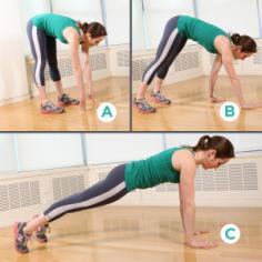lower abs exercise: inch worm