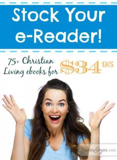 75 e-books for $34! What I'm most excited about? 8 children’s books & Singing Bible MP3 version (a $25 value all by itself)! Please enter to WIN 3 Tricia Goyer books!!