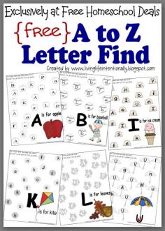 
                    
                        Free Instant Download: Complete A to Z Letter Find Worksheet Packet (27-Pages)
                    
                