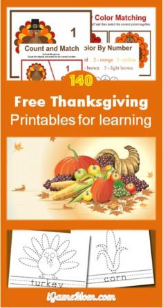 
                    
                        Free Thanksgiving Printable for Learning -- over 160 pages
                    
                