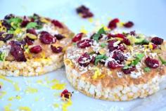 
                    
                        Coconut Cranberry Almond Butter Rice Cakes #glutenfree
                    
                