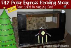 Come find out how to make your own DIY Polar Express Reading Stage. Your ticket to reading fun!