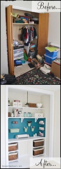 craft closet makeover