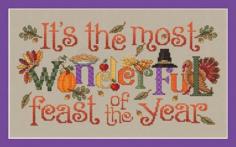 
                    
                        Wonderful Feast is the title of this cross stitch pattern from Sue Hillis Designs.
                    
                