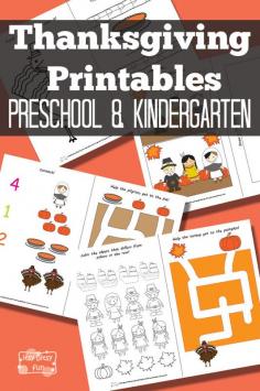 Thanksgiving Pre-K and K Printables