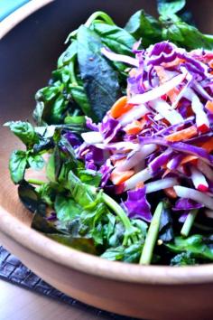 
                    
                        Purple Slaw Salad with Maple Vinegar Dressing #glutenfree
                    
                