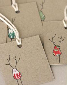 
                    
                        Sweet christmas tags. Use fabric scraps:)
                    
                