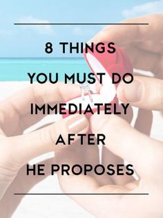 
                    
                        must-do's after he proposes (whenever that will finally happen)
                    
                