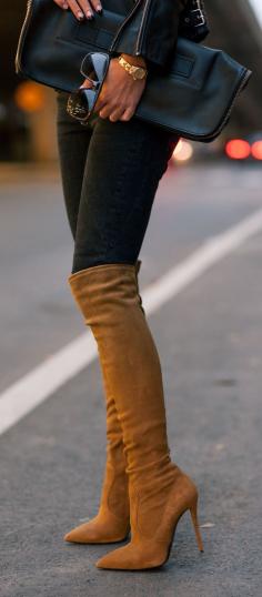 
                    
                        Over-The-Knee-Boots Trend, 2014: Johanna Olsson is wearing a pair of over-the-knee-boots from Giuseppe Zanotti
                    
                