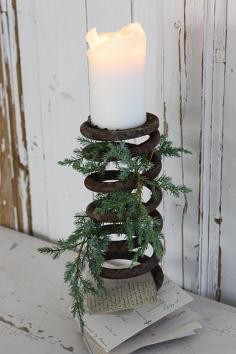 
                        
                            rusty spring, evergreen and candle- so simple.
                        
                    