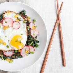 Asian Chard with Miso Sesame Farro