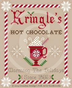 
                    
                        Kringle's Hot Chocolate is the title of this cross stitch pattern from Grandma Kringle's Needleworks.
                    
                