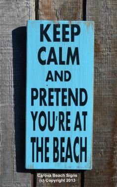 
                    
                        Beach Decor - Nautical Decor Coastal Sign - Keep Calm And Pretend You're At The Beach - Beach Sign - Beach House - Beach Theme Rustic Wood
                    
                