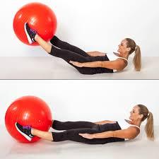 lower abs exercise : swiss ball leg lifts