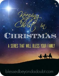 Keeping Christ in Christmas is a series that is guaranteed to bless your family this year. Lots of tips and resources from families around the web.