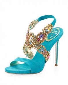 
                    
                        Fabulous Jeweled Halter Platform Sandal
                    
                