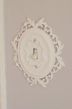 Really want to find a light switch cover for the girls room like this! Light switch cover. Cute, and I just like the overall idea of switching to a more unique cover!