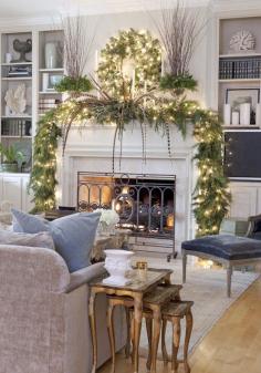 
                    
                        love this christmas decorated mantel!
                    
                