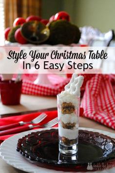 
                    
                        Style Your Christmas Table in 6 Easy Steps by Double the Fun Parties | doublefunparties....
                    
                