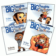 
                    
                        Joey Allen's Big Thoughts for Little Thinkers series on The Gospel, The Scripture, The Trinity, and The Mission is perfect for 4-7 year olds! I love these books.
                    
                