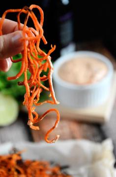 
                    
                        Sweet Potato Curly Fries with Chipotle Lime Aioli  | The Housewife in Training Files
                    
                