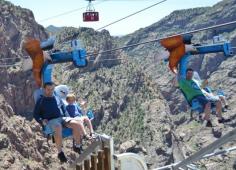 Scary Zip Line over the Royal Gorge, near Canon City, Colorado Hoe-Lee Crap. MUST. The extreme course sounds amazing.