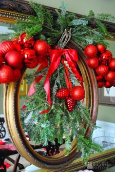 
                    
                        Tutorial: Make a Christmas ornament and greenery swag by Double the Fun Parties | doublefunparties....
                    
                