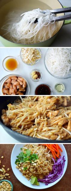 
                    
                        Easy Pad Thai with Chicken!! The freshest, most flavorful fakeout for takeout...Sooo Good!!.
                    
                