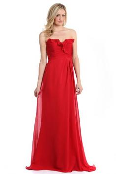 
                    
                        Ruffle sweetheart long gown with corset back.
                    
                