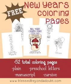 
                    
                        The New Year is quickly approaching! Kids will love celebrating with these fun (and educational) New Years Coloring Pages {52 total pages}!!
                    
                