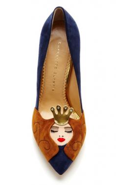 
                    
                        Sleeping Beauty Suede Pump by Charlotte Olympia Now Available on Moda Operandi
                    
                