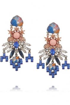 
                    
                        VICKISARGE Rose gold and palladium-plated Swarovski pearl and crystal earrings $525
                    
                