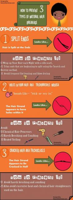 
                    
                        Check out the following natural hair care infographic on how to prevent  breakage.
                    
                