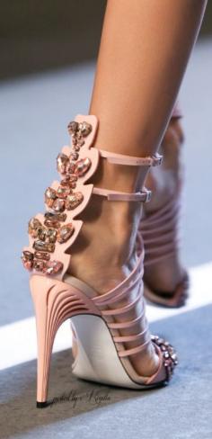 
                    
                        Fendi 2015 ~ Sandal Heels with Ankle Straps, Pink
                    
                