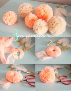 la guirlande pompon tulle