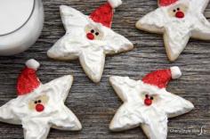 
                    
                        Make decorated Santa cookies with star-shaped cookie cutters - it's so easy!!! - CherySltyle
                    
                