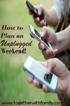 
                    
                        How to plan an unplugged weekend!! This is so good for your family life!
                    
                